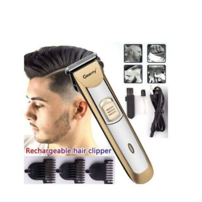 Geemy Electric Beards Shaver Adjustable Hair Rechargeable Hair Cutting Machine Clipper - Gold