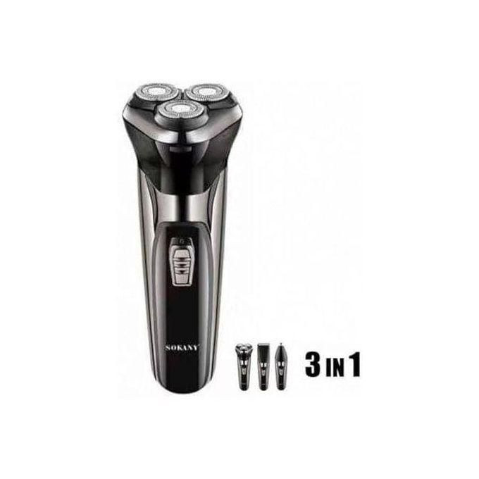 Sokany Beard Trimmer Hair Shaving Clipper Machine 3 In 1 Rechargeable Beard Trimmer - Multicolor..