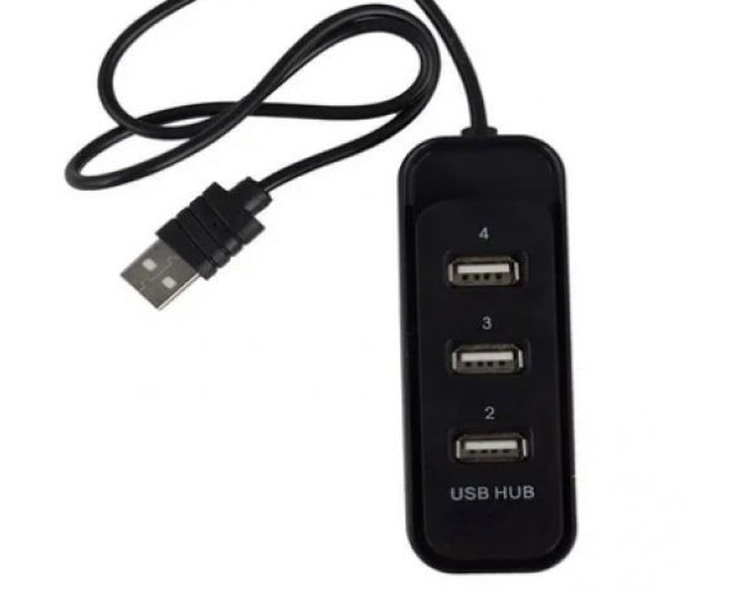 4 Port Hi-Speed USB Hub 2.0-Black