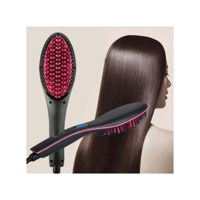 Hair Straightener Hot Comb - Black