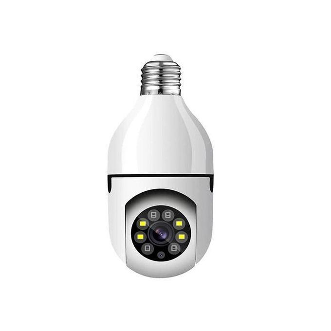 HD Wireless 360° Tracking Wifi Camera Light Bulb - White