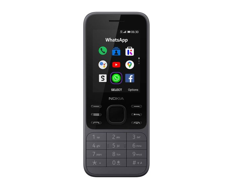 Nokia 6300 4G Unlocked Dual SIM WiFi Hotspot Social Apps Google Maps And Assistant Light Charcoal.
