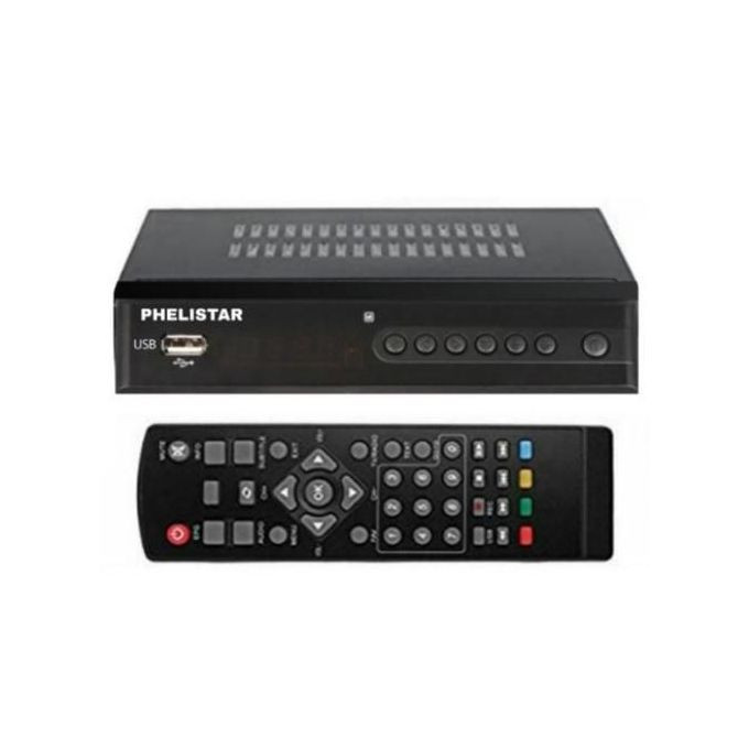 Phelistar Free To Air Decoder, No Monthly Subscription Of Local Channels - Black