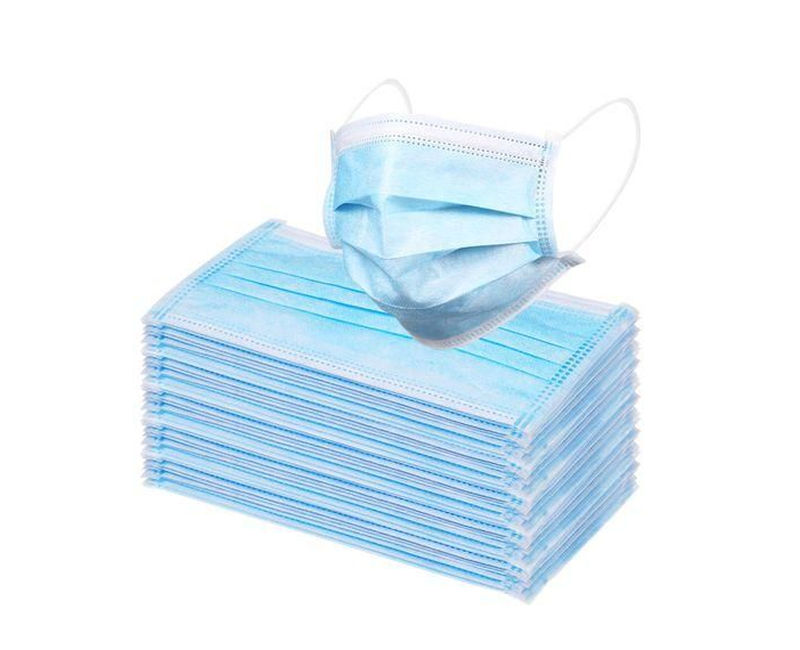 50Pcs Of High Protective Disposable surgical Face Masks - blue