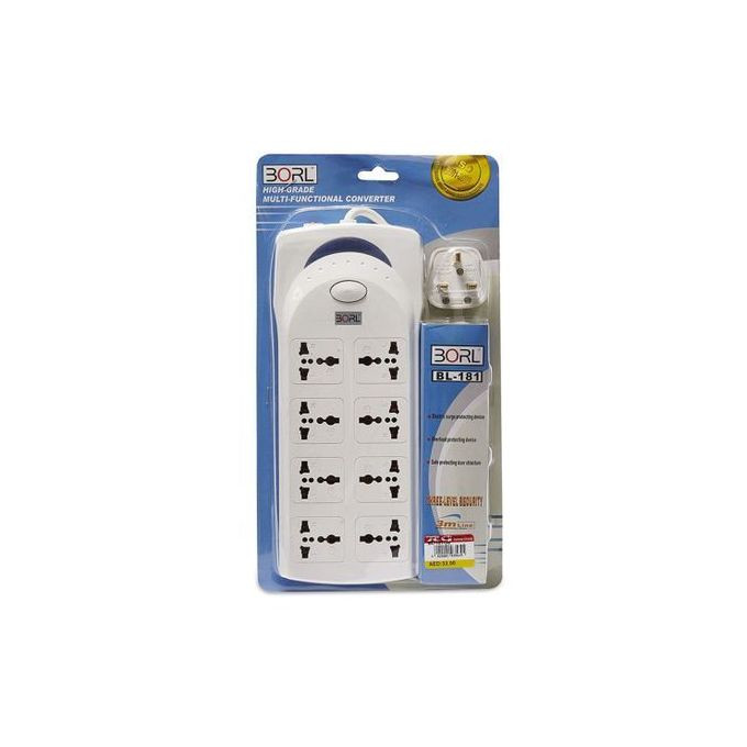 Borl High Grade 8 Ways Heavy Duty Extension - White