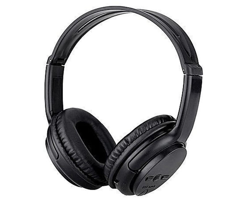 Bass Music Headphones - Memory Slot, FM Radio - Black