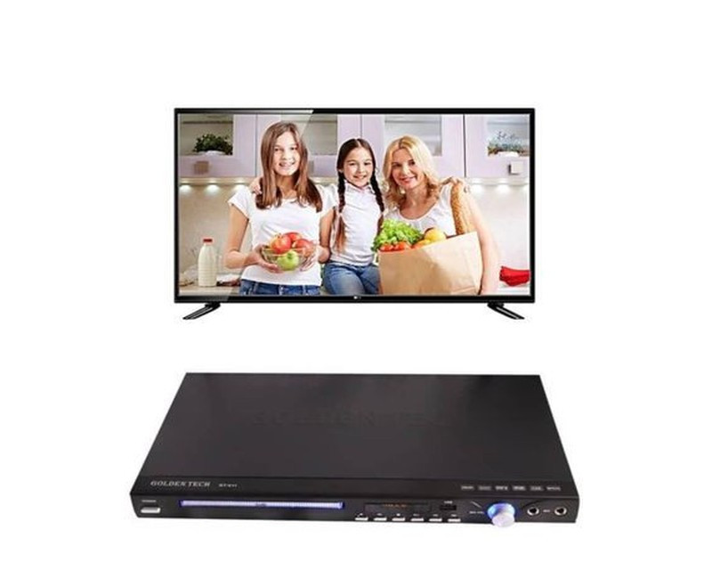 Buy 1 Led Digital 19 Inch Full Screen TV And Get 1 DVD Player Free-Black