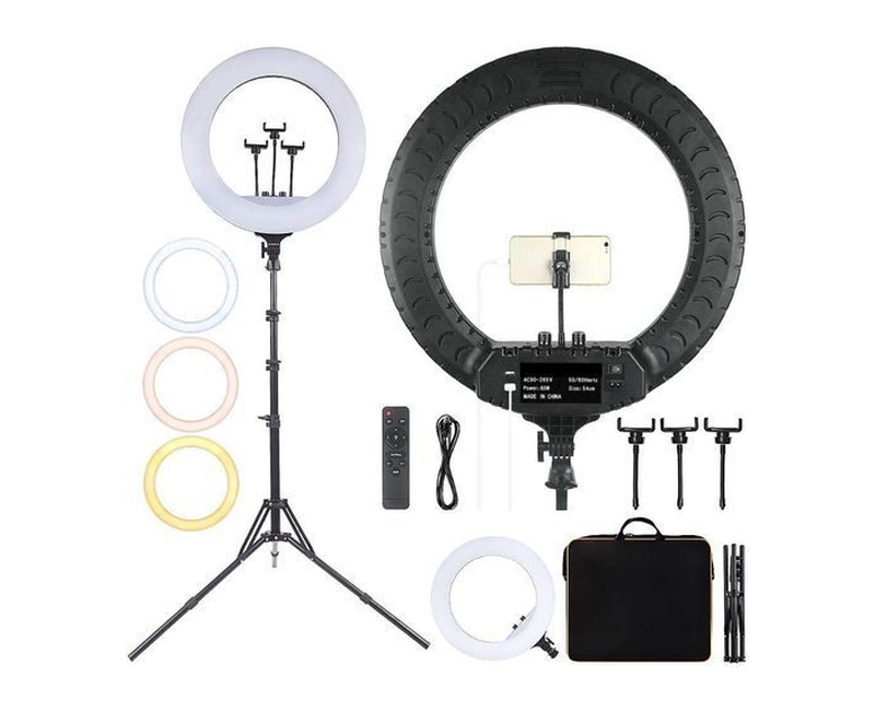 21 - 22 Inch (21inch) Ring Light With Stand, For Tik Tok, YouTube,Live Stream - Black