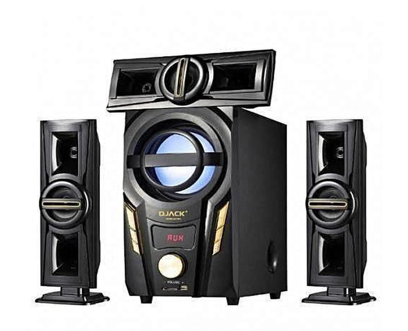 3.1 Channel Multimedia Speaker System With FM Radio Bluetooth Woofer - Black