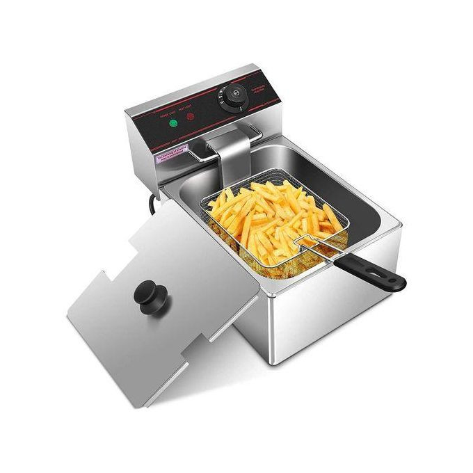 Great Single Commercial Deep Fryer, 6Litres - Silver