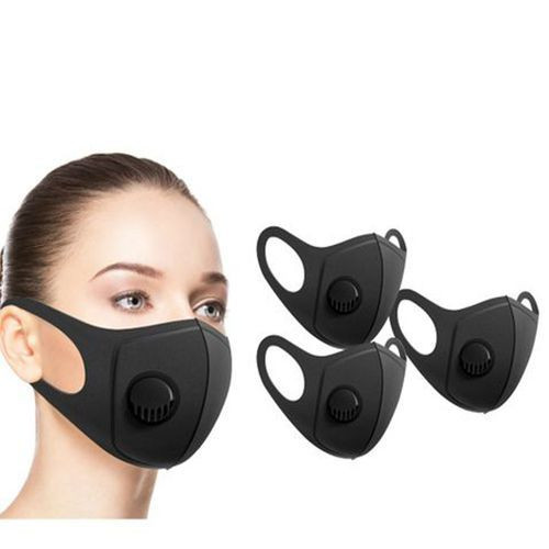3pack Adult Neoprene Face Mask With Vent-Black