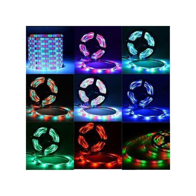 5M Original LED Strip Lights 5V APP Waterproof Party 24 Key Remote Control- Multicolor