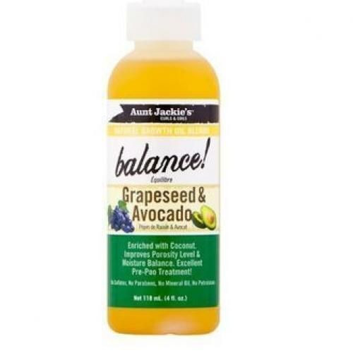 Aunt Jackie'S Aunt Jackie’s Balance! Grapeseed & Avocado Natural Growth Oil 118ml (4 oz.)