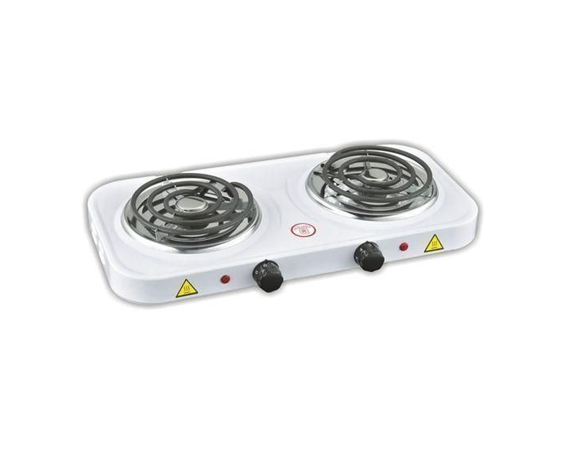Hot Plate Solid Double Electric Cooker - White.