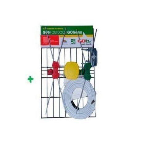 Gotv Quality Digital Outdoor TV Antenna HDTV DVBT/DVBT2 For StarTimes, GO TV & Free To Air Decorder - Black