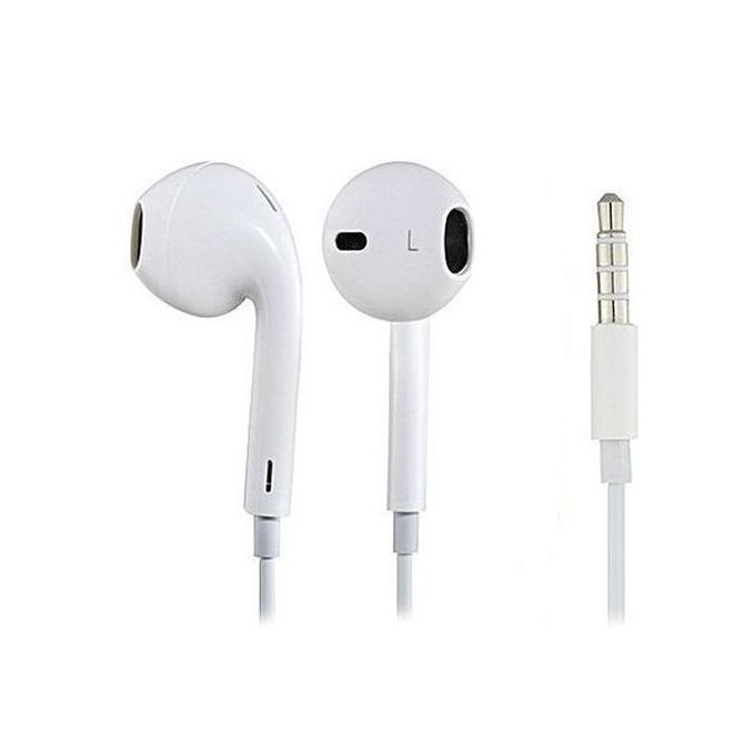 In Ear Earphones With Microphone-White