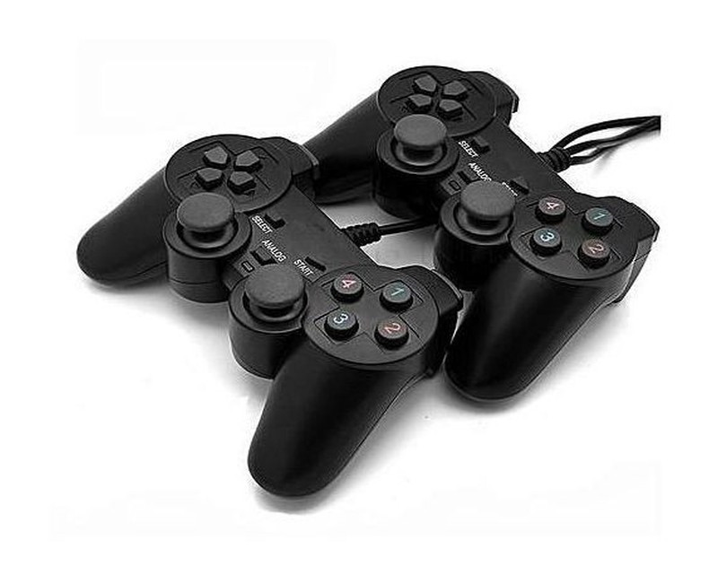 Twin USB GamePad Double Shock Controller Joystick For PC With Analaogue Details