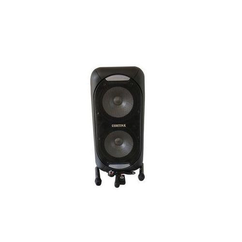 Cortina Dual 12 Inch Amplified Public Address Speaker Rechargeable – Black.