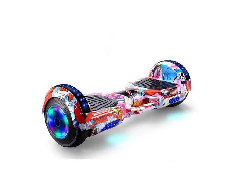 6.5" Self Balancing Electric Scooter Hoverboard / Hoover board Skateboard Smart 2 Wheel Ice & Fire With Wireless Speaker Playing Music & Led Wheels Flashing Lights- Multicolor