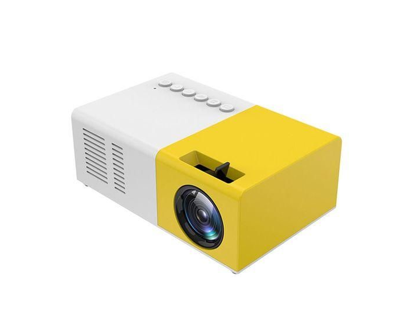 J9 1920x1080P 15 ANSI Portable Home Theater Mini LED HD Digital Projector, Basic Version, AU Plug(Yellow White)