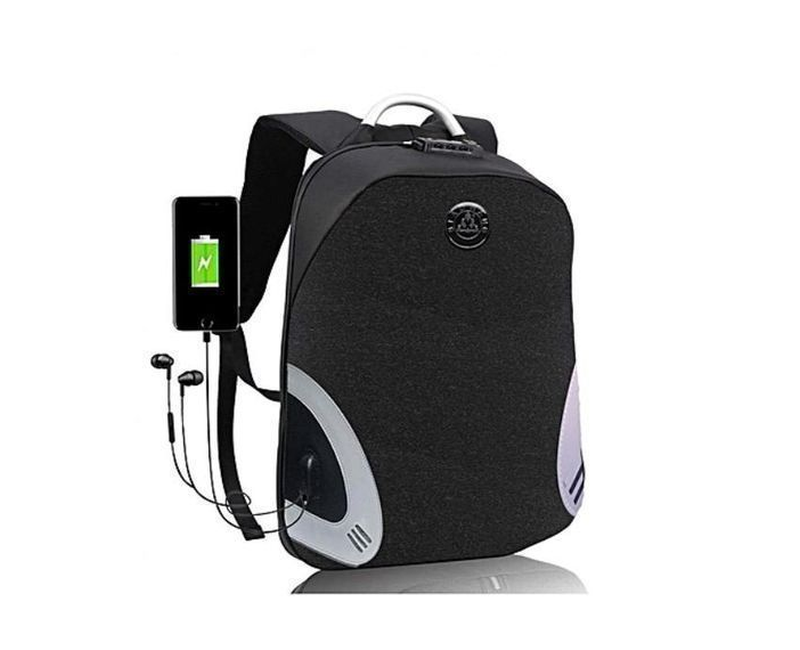 Anti-Theft Laptop Bag - Black..