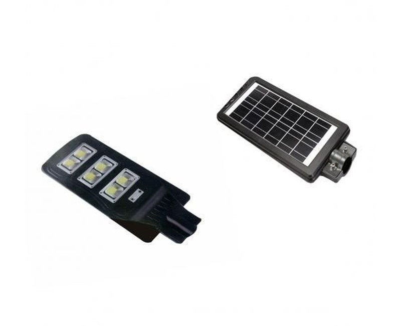 2 in 1 Street Light Outdoor 90W With a Solar Panel - Black