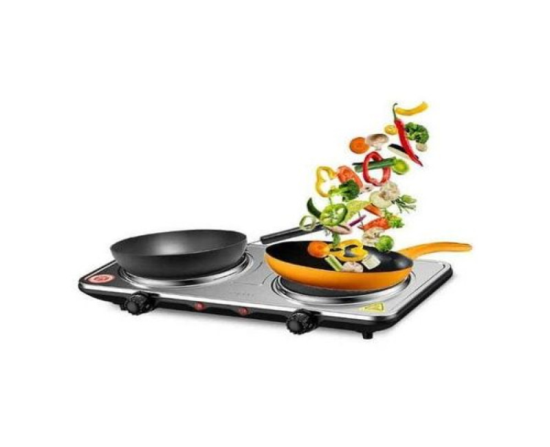 Sokany Kitchen Portable Single Cooktop Induction Cookstove 2 Burner Table Electric Induction Cooker Electric Stove- Silver,Black