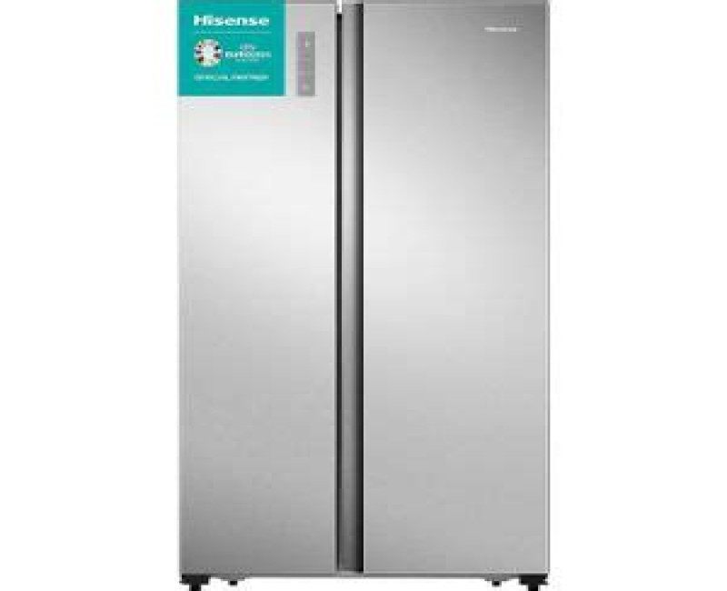 Hisense 560 Liters / 560L Side By Side NoFrost Low Power Consumption Spacious Refrigerator - Silver