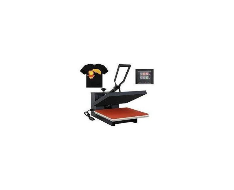15" X 15" Color LED Industrial-Quality Digital Sublimation Heat Transfer Machine T-Shirt Electric Heat Press Machine Iron , 15" X 15", Black
