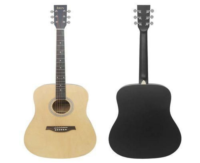 Yamaha Powered Acoustic Guitar With A Tuner On It - multicolor