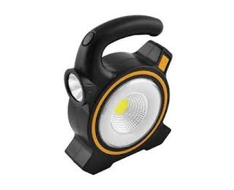 Solar Rechargeable LED Flood Light - Black