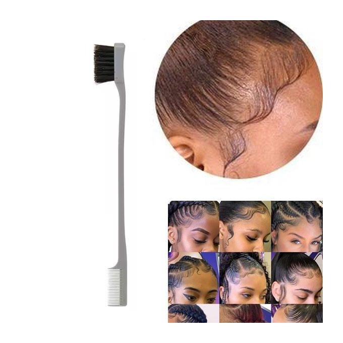 Baby Hair Style Double Sided Edge Control Hair Brush -Multi/2-PACK