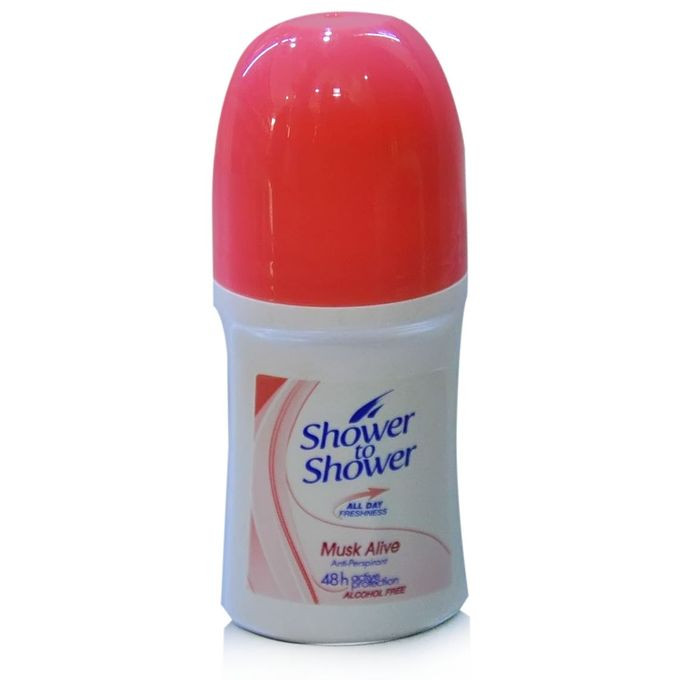 Shower to Shower Roll-On Musk Alive Deodorant - 50ml