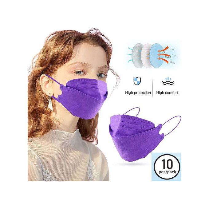 Mask 10pcs KF94 Face Mask - Purple