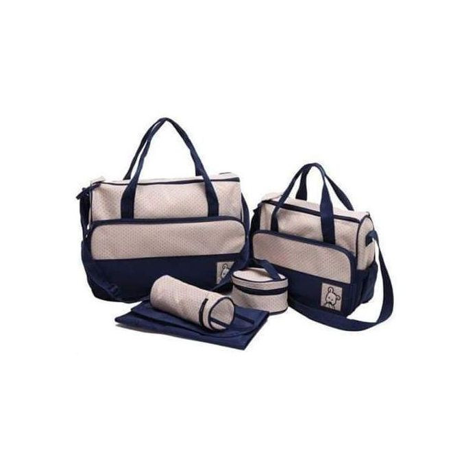 5 in 1 Multi-Function Baby Diaper Changing Bag Set - Blue