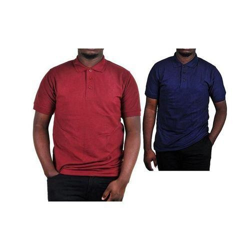 Pack Of Two Polo T-shirts For Men - Maroon, Navy Blue  /S,M,L,XL