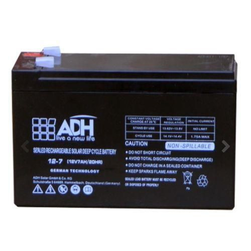 ADH 12V/20HR Solar, Fast Charging Sealed Rechargeable Deep Cycle Battery - Black /100AH
