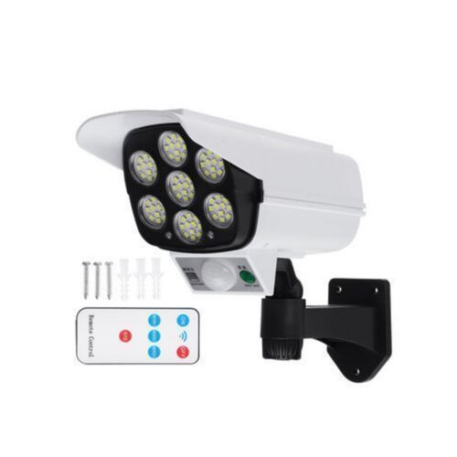 Solar Light Motion Sensor Security Dummy Camera Light - White