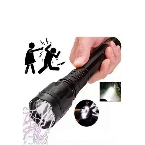 Rechargeable Self-Defense Electric Shock Pointer Torch-Black