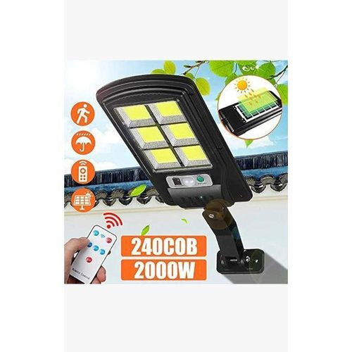 Remote Solar Light Street Lamp No Wiring Remote Control Human Body Induction Multi Mode For Front Door Corridor Balcony Garden Deck Garden - Multicolor..