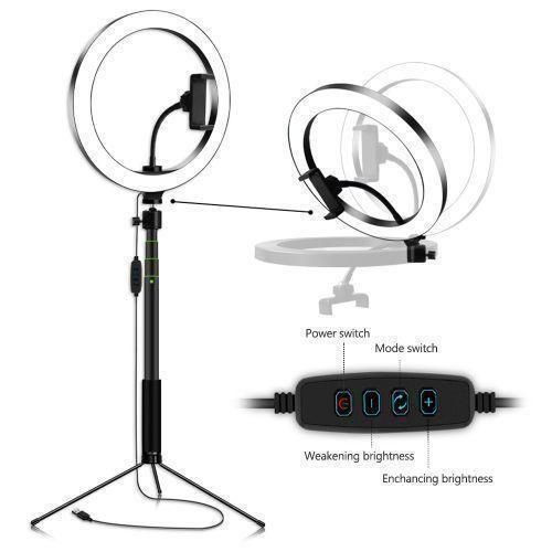 Rgb 12 Inches LED Ring Light With 2M Tripond Stand.. 12 Inches Big LED Ring Light For Camera, TikTok ,YouTube , Video Vlogging And Makeup, With 2M Long Tripond Stand