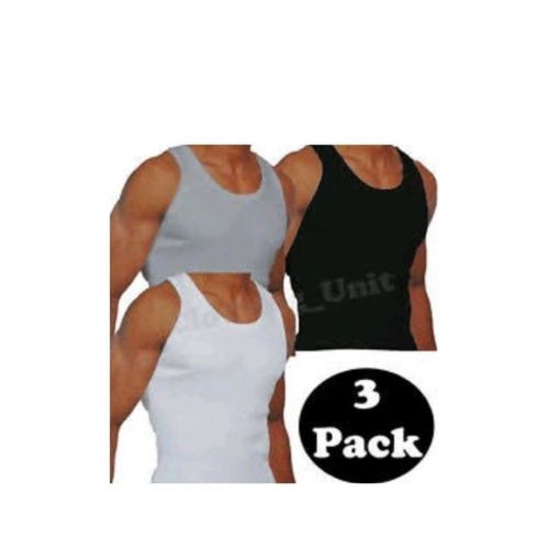 Other 3Pack Of Men's Cotton Vest - White, Black, Gray.  /EU S