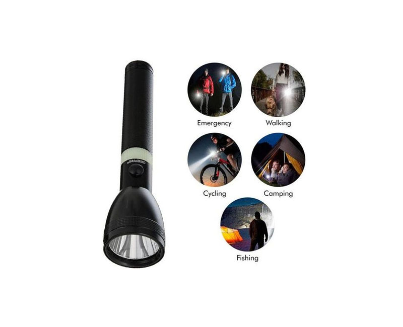 Geepas Rechargeable Led Flashlight -Black