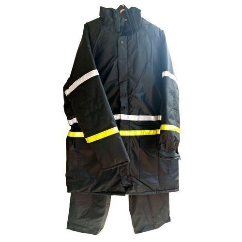 Rain Or Riding Coat With Reflector & A Trouser - Black