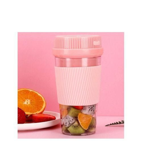 Mini Personal Portable Cordless Shaker USB Rechargeable Small Fruit Juicer Blender Smoothie Maker Kitchen Auxiliary Outdoor Travel Sport Juice Cup - Pink,White