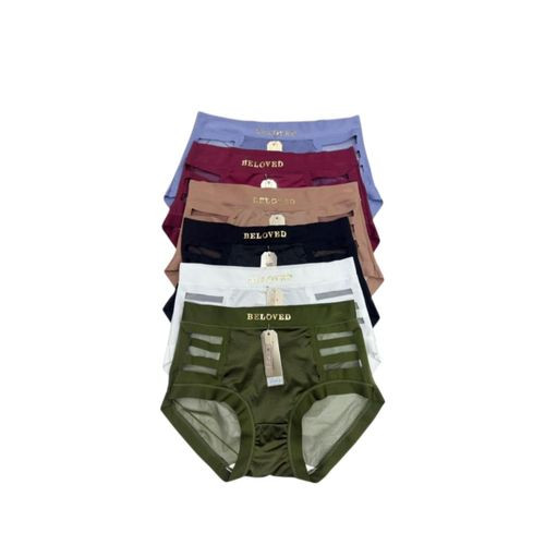 12 Sexy Lace Panties, Ladies Knicker Panties Sexy High Rise G-String Female Hollow Out Intimates Lingerie Girls Thongs Transparent - Multi Colour