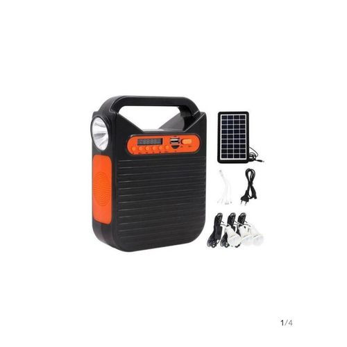 EASY POWER Solar Lighting Kit With 4 Lights And Radio-