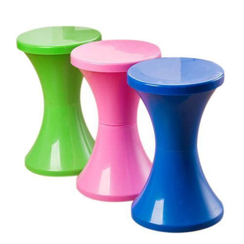 Fancy Saloon Office Plastic Stool - Multicolor