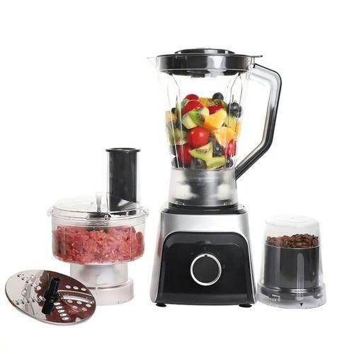 Hoffmans 5 In 1 Powerful Commercial Food Processor With Juicer, Blender And Grinder - Silver/Black