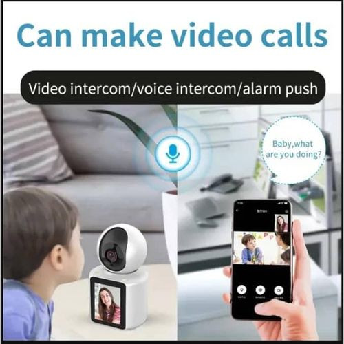 IP Smart Video Calling Wi-Fi CCTV Security Camera 1080p Full HD for Home, Baby and Pet Monitoring PTZ 360° View, Full Color Night Vision, Motion Tracking - White
